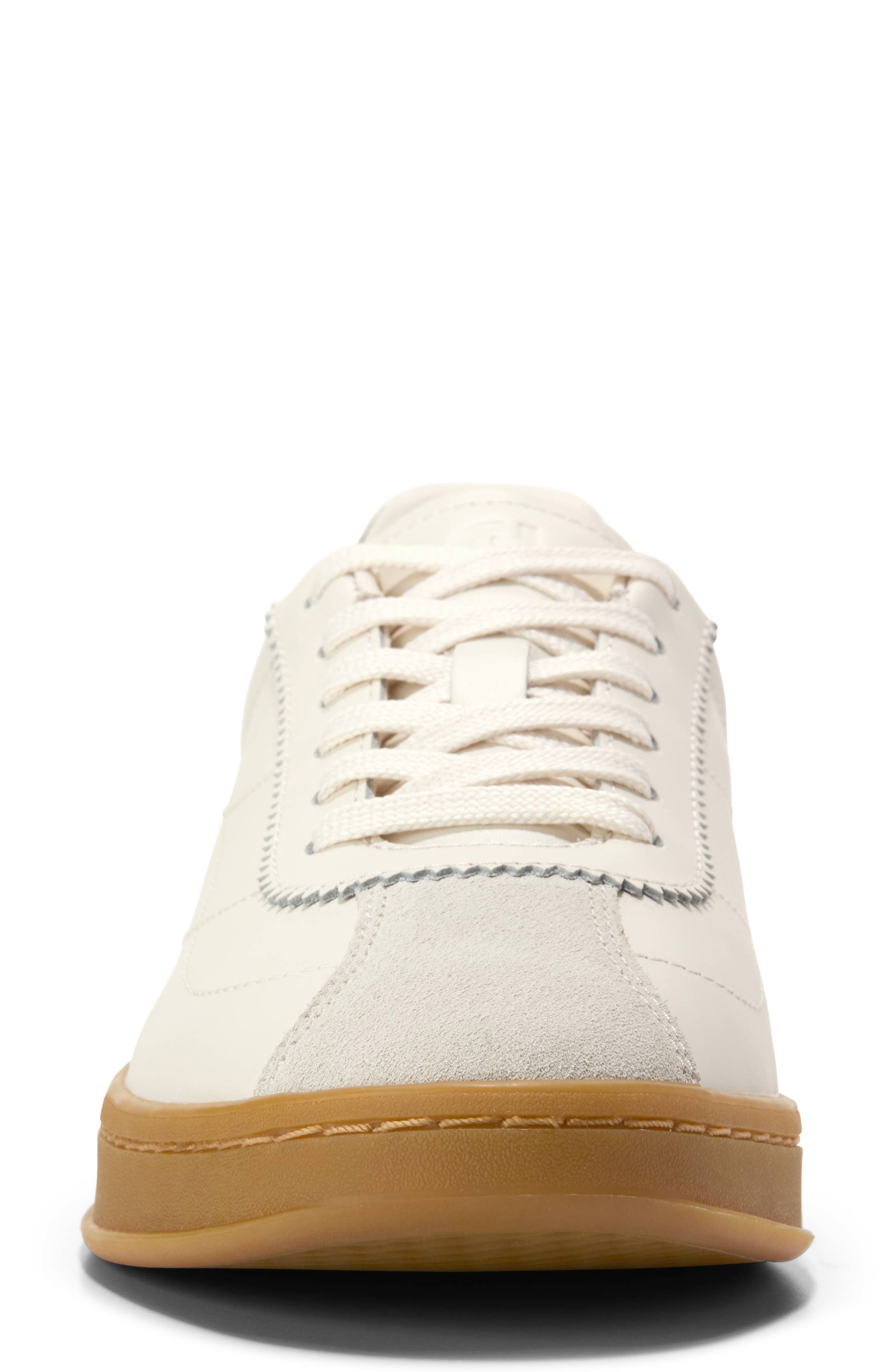 Cole Haan Grand Crosscourt Brynn Sneaker, Alternate, color, Ivory/ Silver Birch Suede
