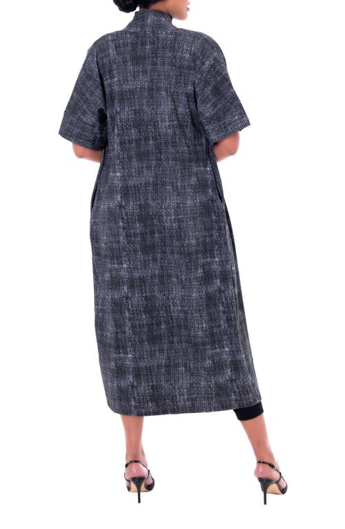 Dai Moda Ect Open Front Duster In Black