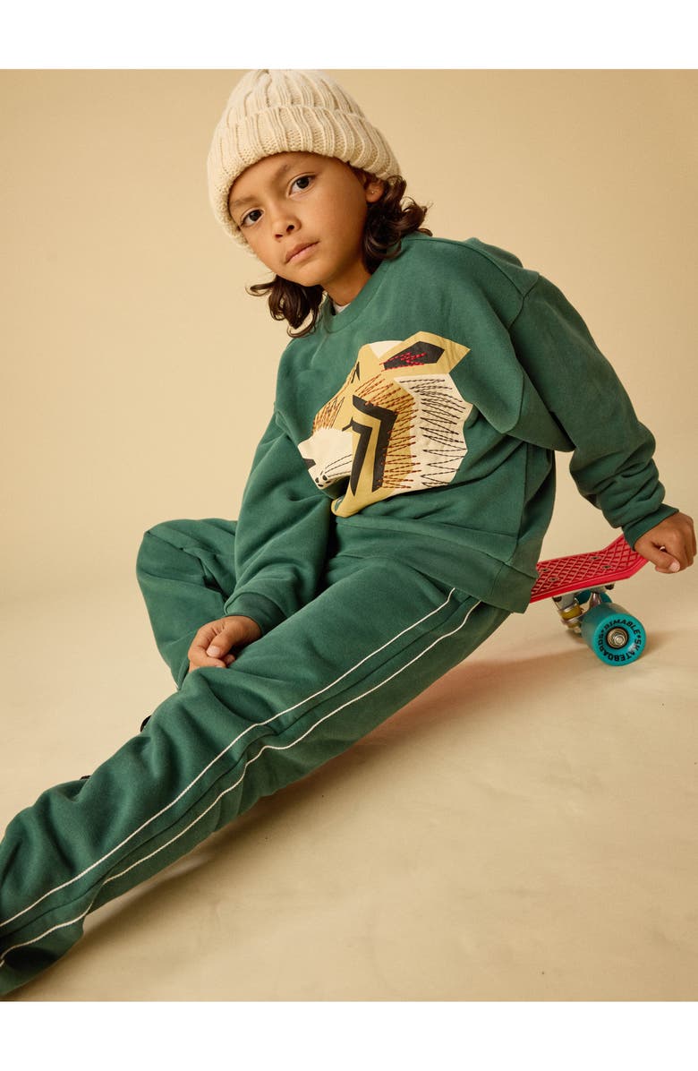 Tea Collection Side Stitch Joggers, Alternate, color, Jungle