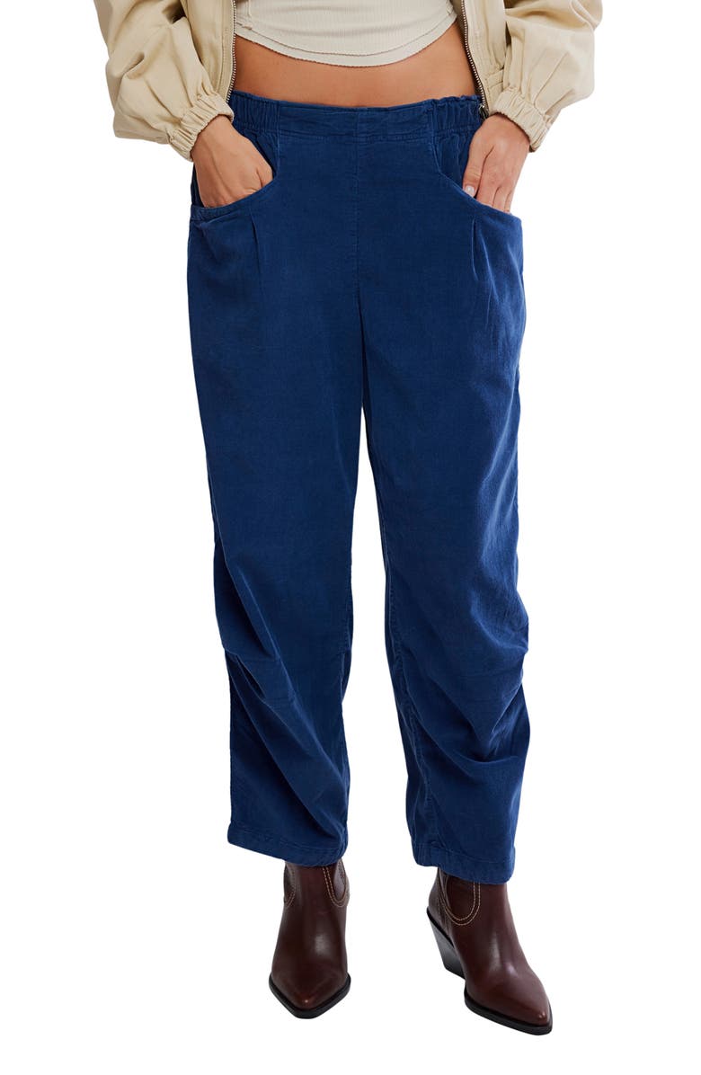 Free People Nice Choice Corduroy Pull-On Pants, Main, color, Outerspace