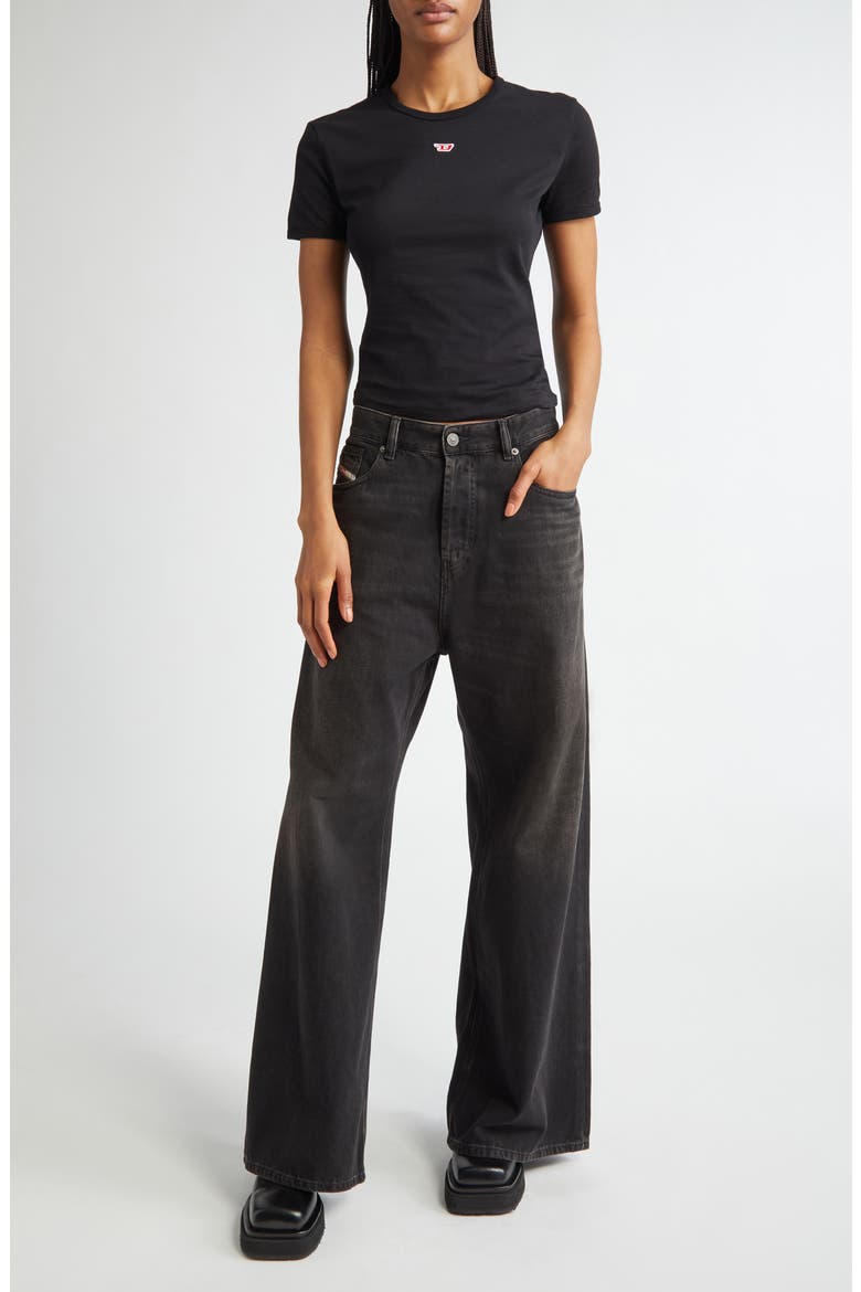1996 D-Sire Low Rise Wide Leg Jeans, Alternate, color, BLACK