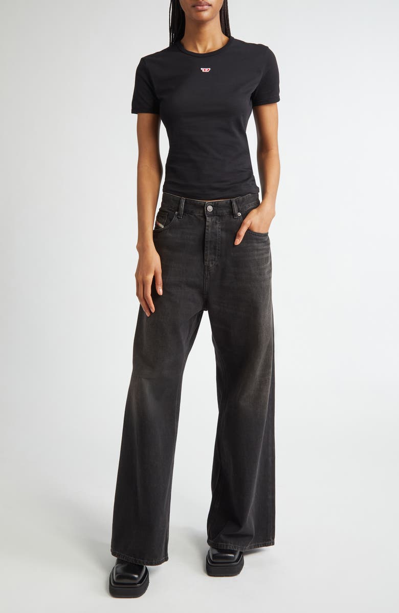 DIESEL<sup>®</sup> 1996 D-Sire Low Rise Wide Leg Jeans, Alternate, color, Black