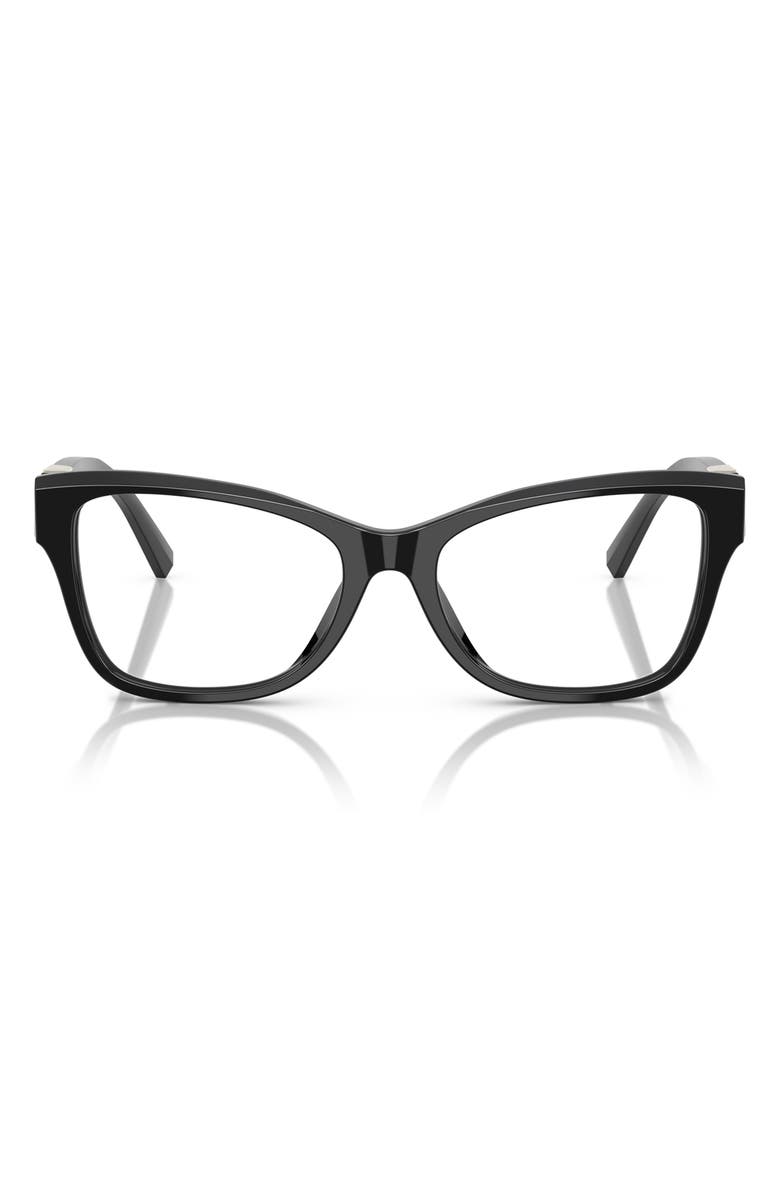 Tiffany & Co. 54mm Butterfly Optical Glasses, Main, color, Black / Demo Lens