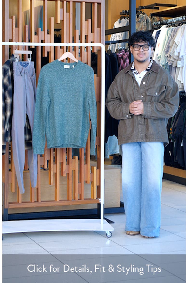 Luxe Mohair & Wool Blend Crewneck Sweater video