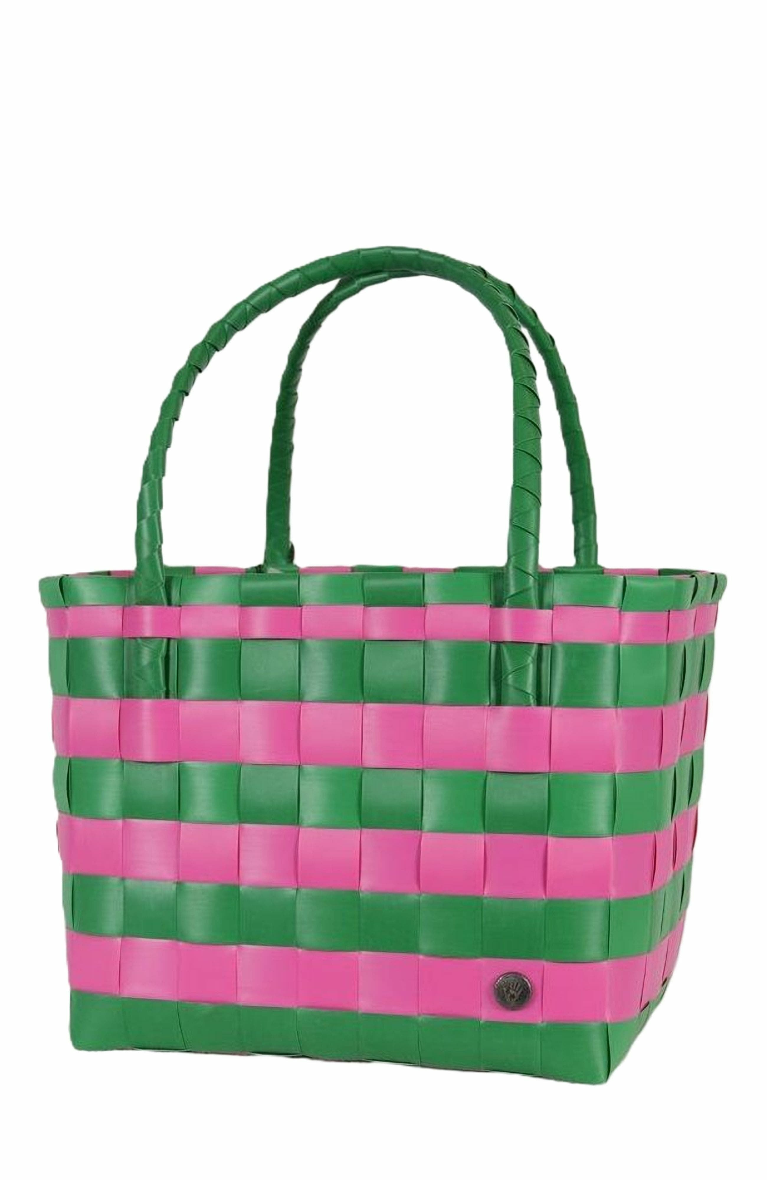 Handed By Paris Brights Recycled Tote Bag, Main, color, Just Green/Pink