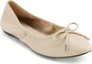KARL LAGERFELD PARIS Velma Metallic Ballet Flat
