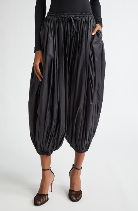 【ALAIA】ローライズワイドレッグパンツ デニム メタリックデニム ハイウエスト ポケット ワイドレッグ