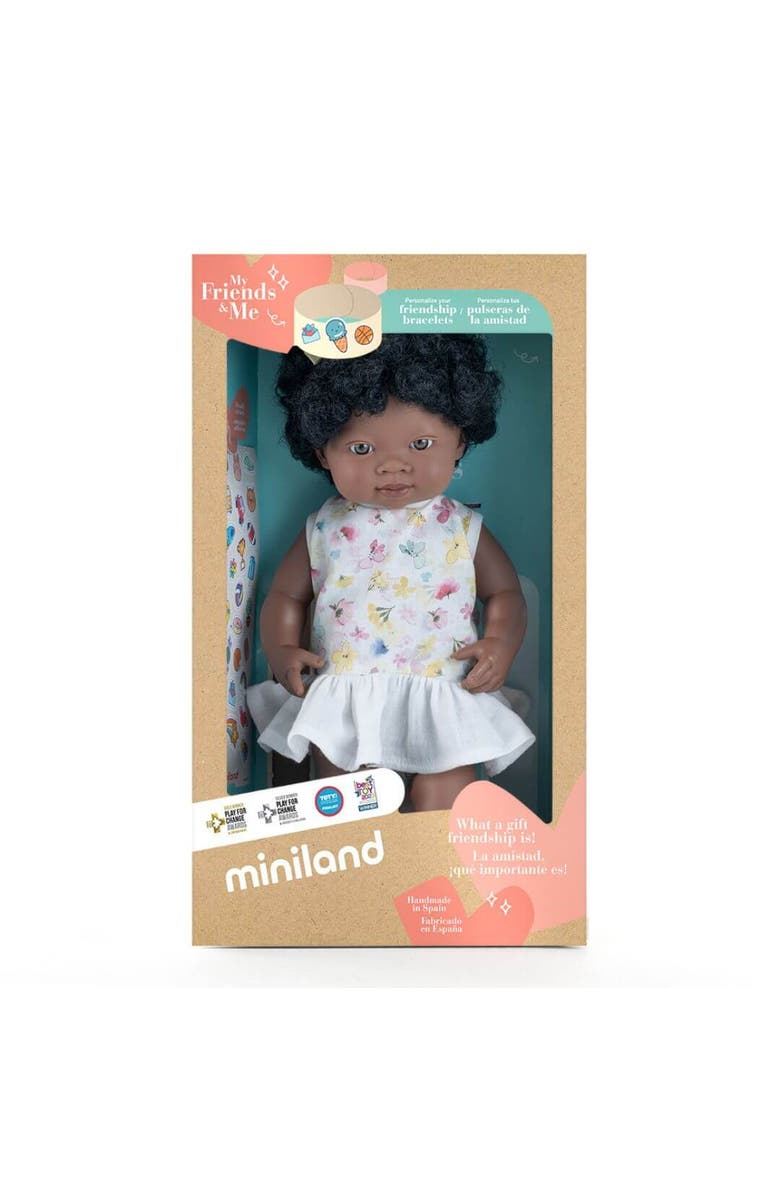 Miniland Baby Doll African Girl 15'' (Box) - My Friends & Me, Alternate, color, Dark Skin