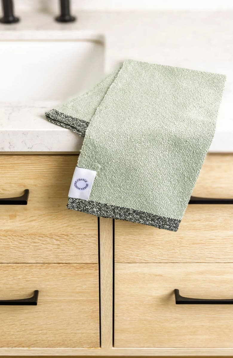 ettitude Luxe Bouclé Hand Towel, Alternate, color, Fern & Forest