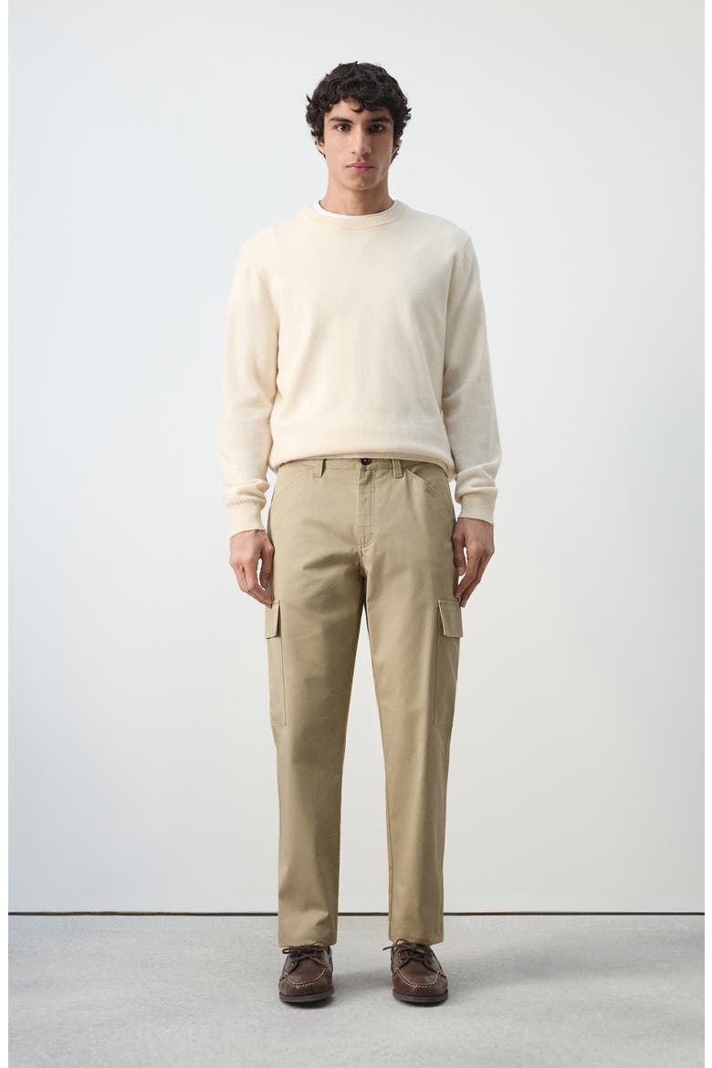 Regular Fit Cotton Cargo Pants, Alternate, color, BEIGE