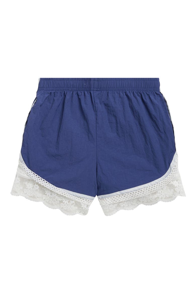 Kids' Lace Athletic Shorts, Alternate, color, NAVY