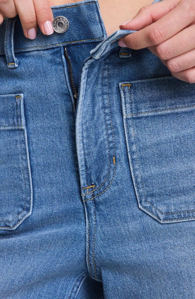 SPANX<sup>®</sup> SPANXshape<sup>™</sup> Authentic 360 Patch Pocket Cropped Wide Leg Jeans, Alternate, color, Elysian