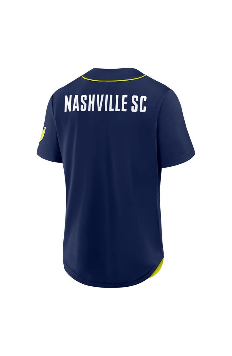 FANATICS Men's Fanatics Navy Nashville SC Injury Time Baseball Jersey, Alternate, color, Navy