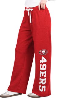 STARTER Women's Starter Scarlet San Francisco 49ers Field Wide Leg Sweatpants