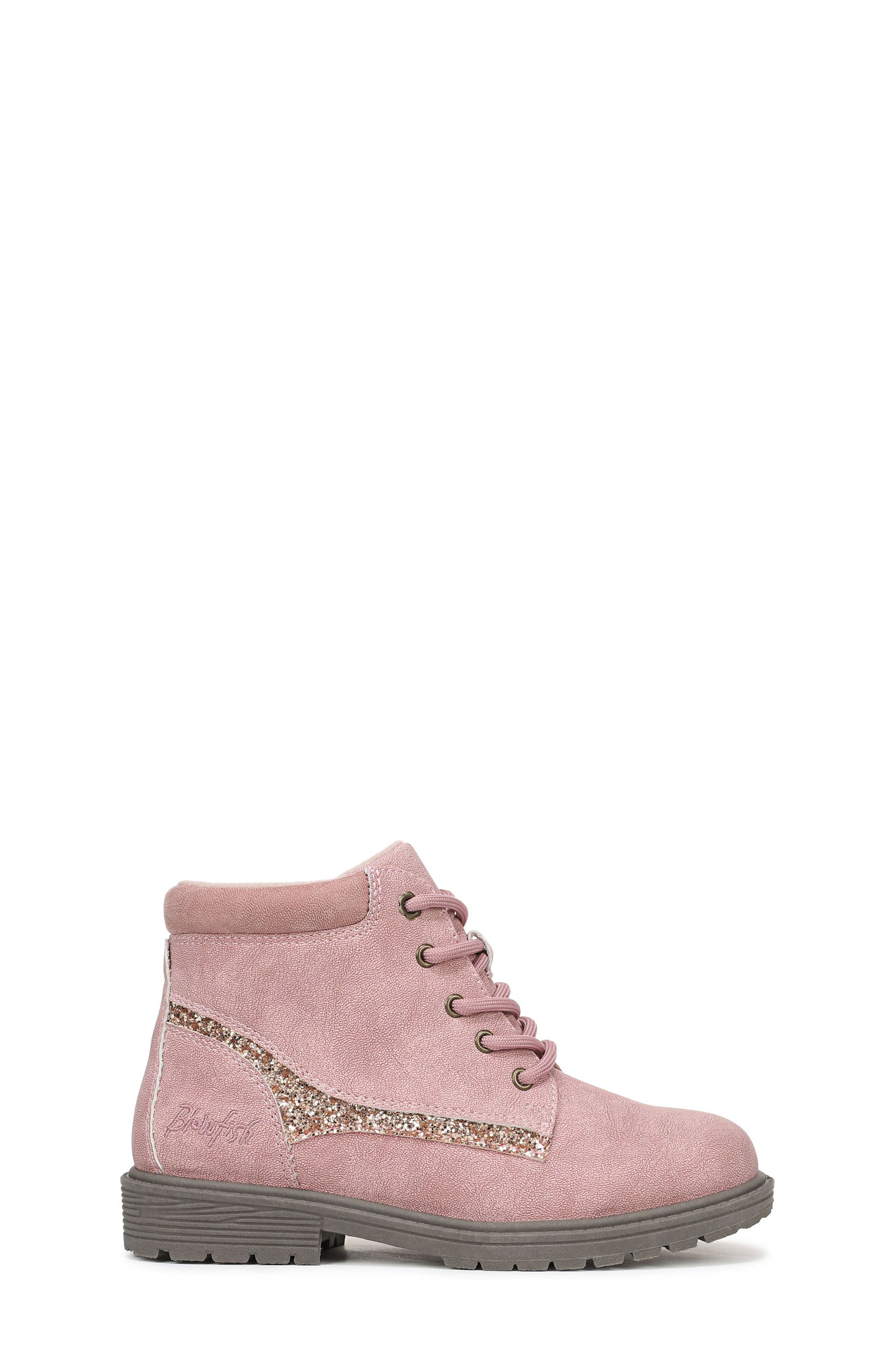 Kids' Rocket-Ki Faux Leather Boot, Alternate, color, PINK FAUX NUBUCK