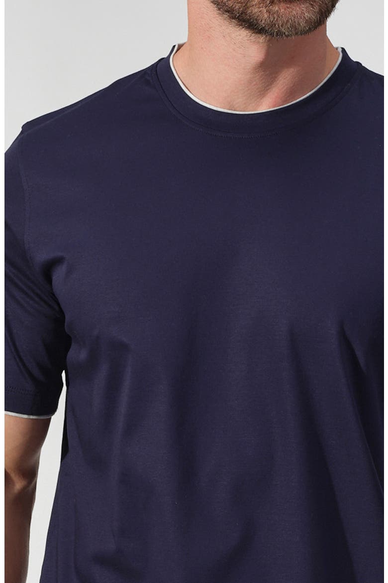 Faux Layering T-Shirt, Alternate, color, NAVY