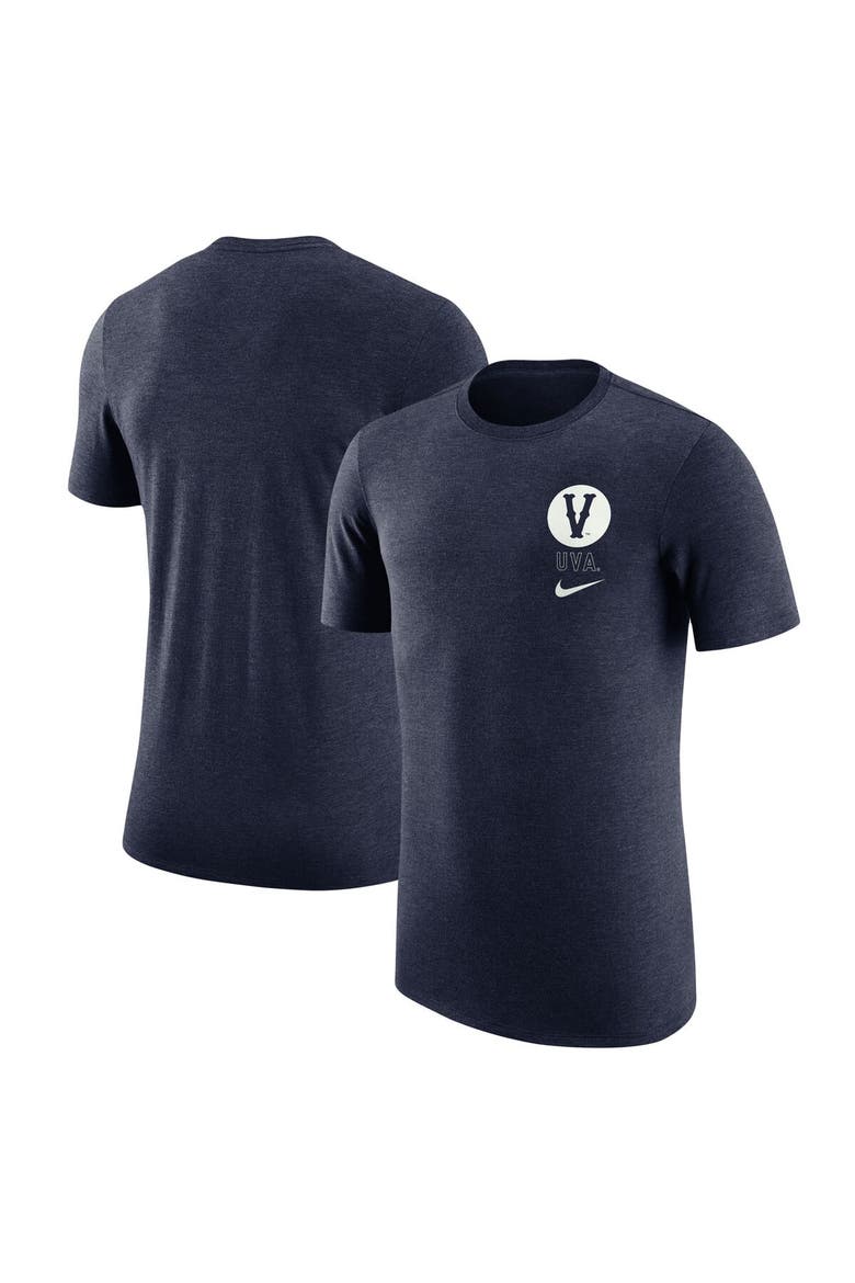Men's Nike Navy Virginia Cavaliers Retro Tri-Blend T-Shirt, Main, color, Navy