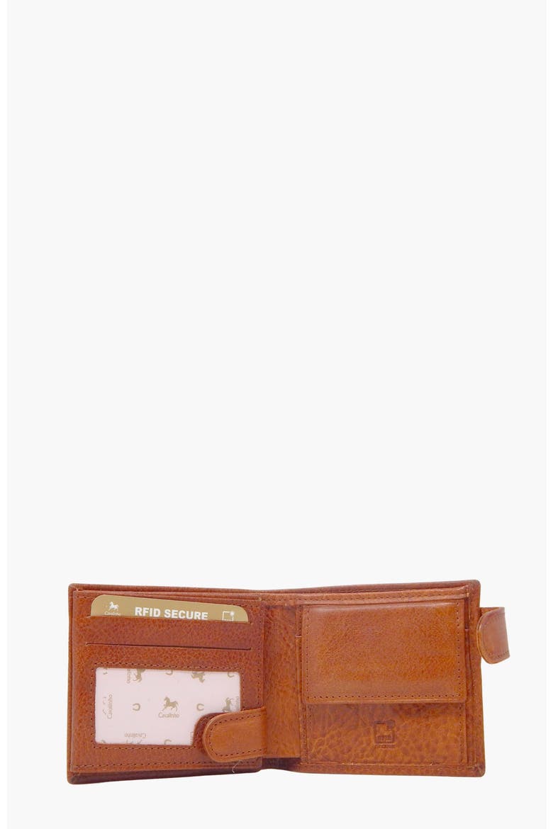Gentleman Trifold Leather Wallet 586, Alternate, color, Camel Brown