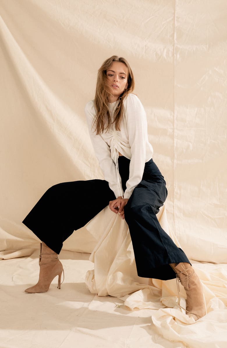 CHRISELLE LIM COLLECTION Chriselle Lim Madison Ruched Sweater, Alternate, color, 