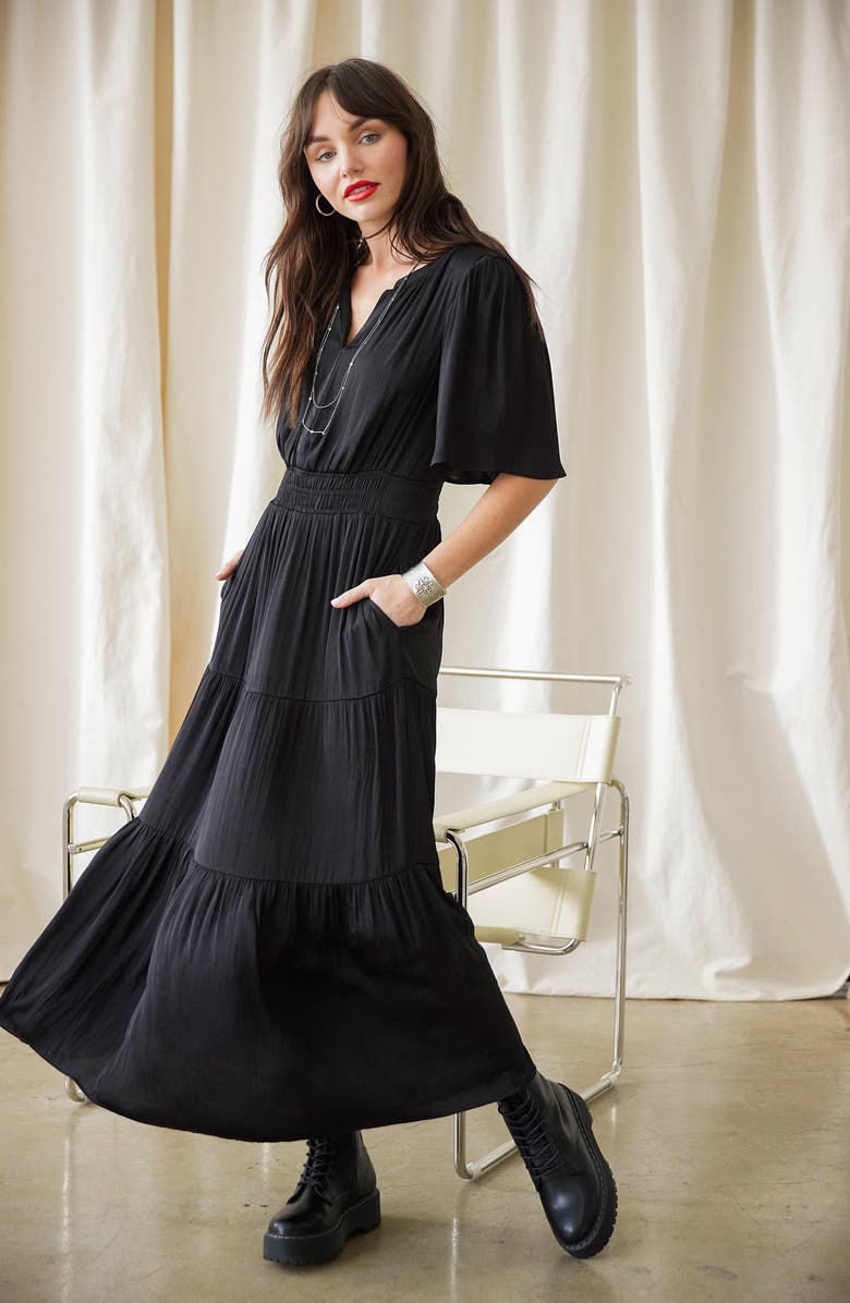 Liverpool Los Angeles Smocked Waist Woven Maxi Dress | Nordstrom
