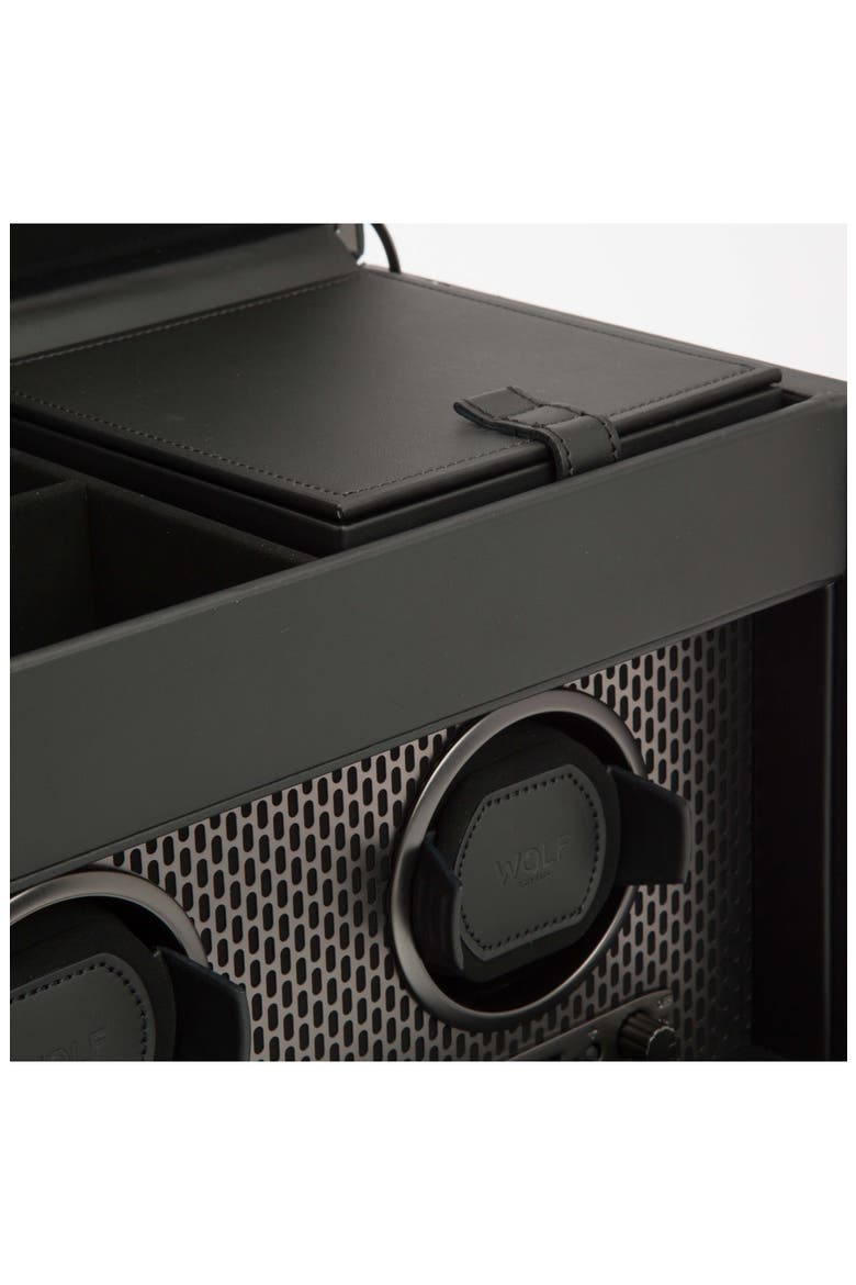 Axis Double Watch Winder with Storage, Alternate, color, POWDER COAT