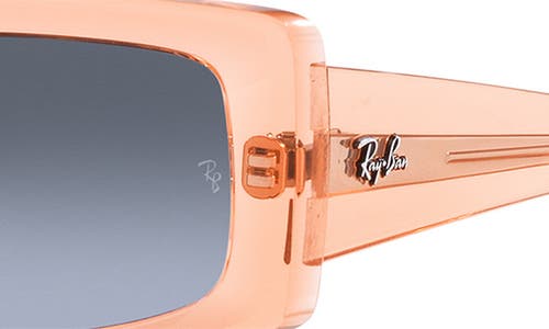 Ray Ban Womens Orange Rb4395 Kiliane Rectangle-frame Transparent Acetate Sunglasses
