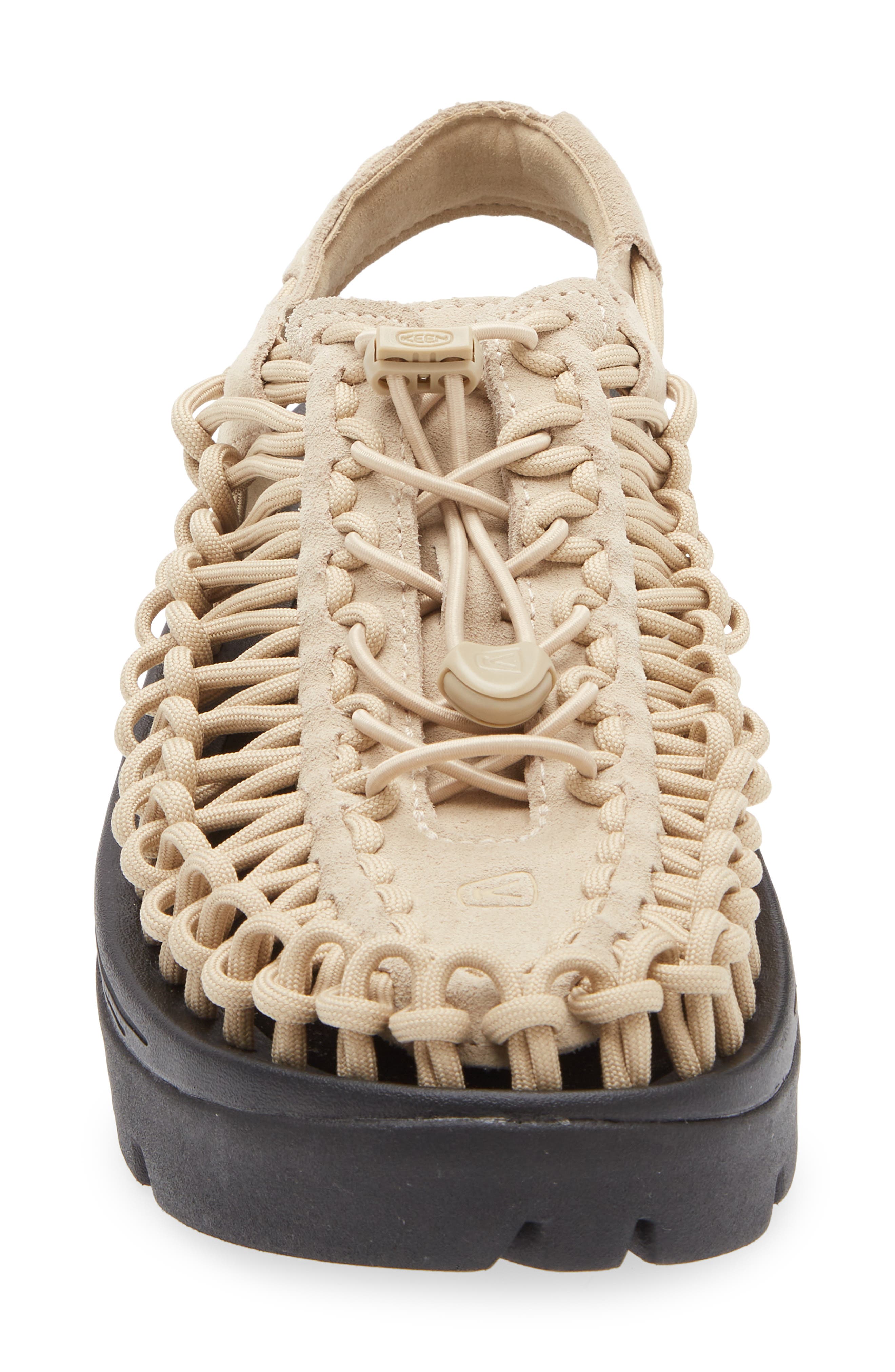 KEEN Uneek Platform Sandal, Alternate, color, Safari/ Black