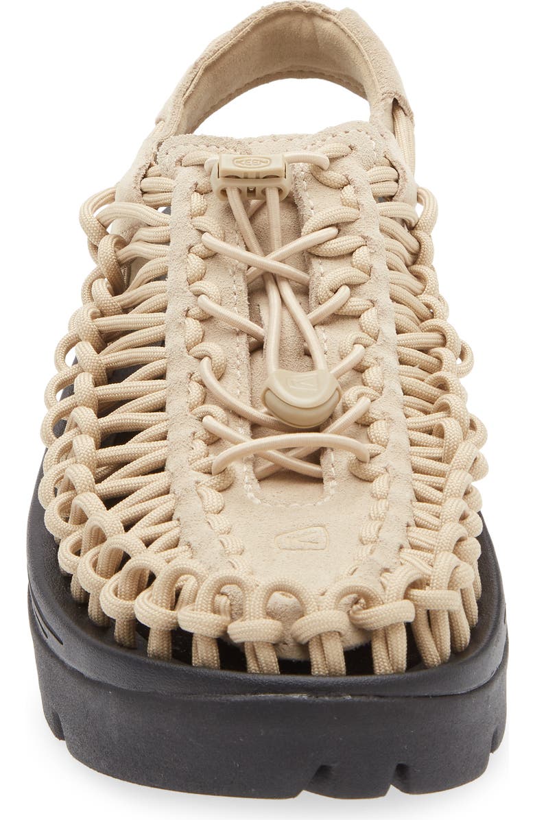 KEEN Uneek Platform Sandal, Alternate, color, Safari/ Black