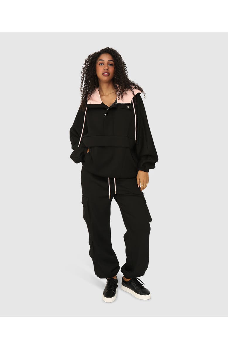 Belle & Bloom Best Of Me Panelled Hoodie, Alternate, color, Black