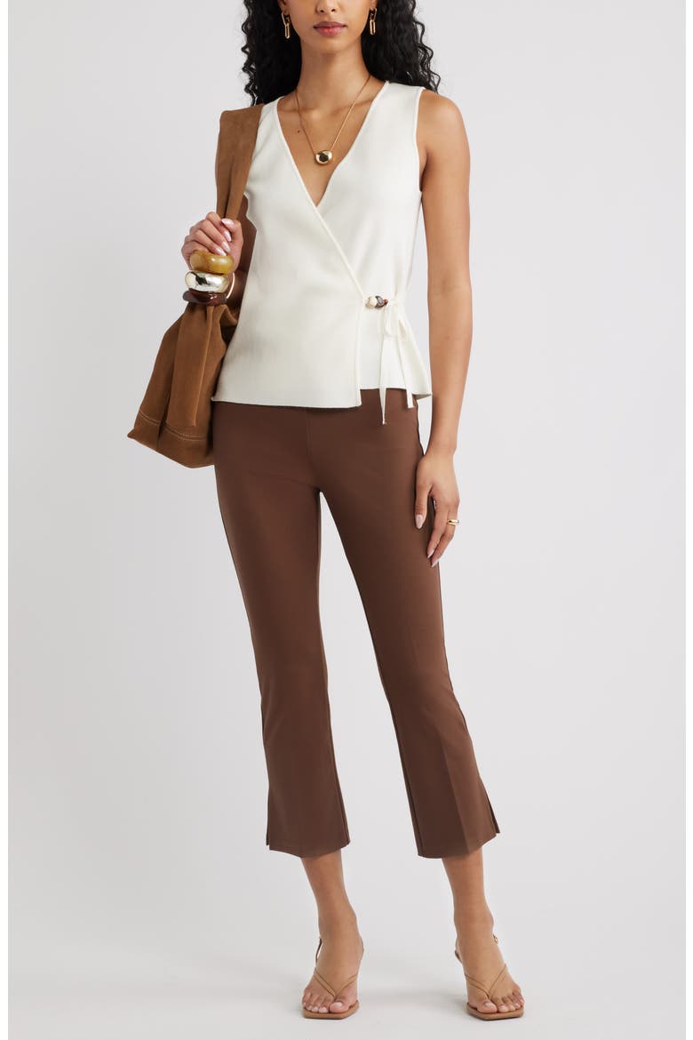 Side Tie Sweater Vest, Alternate, color, IVORY