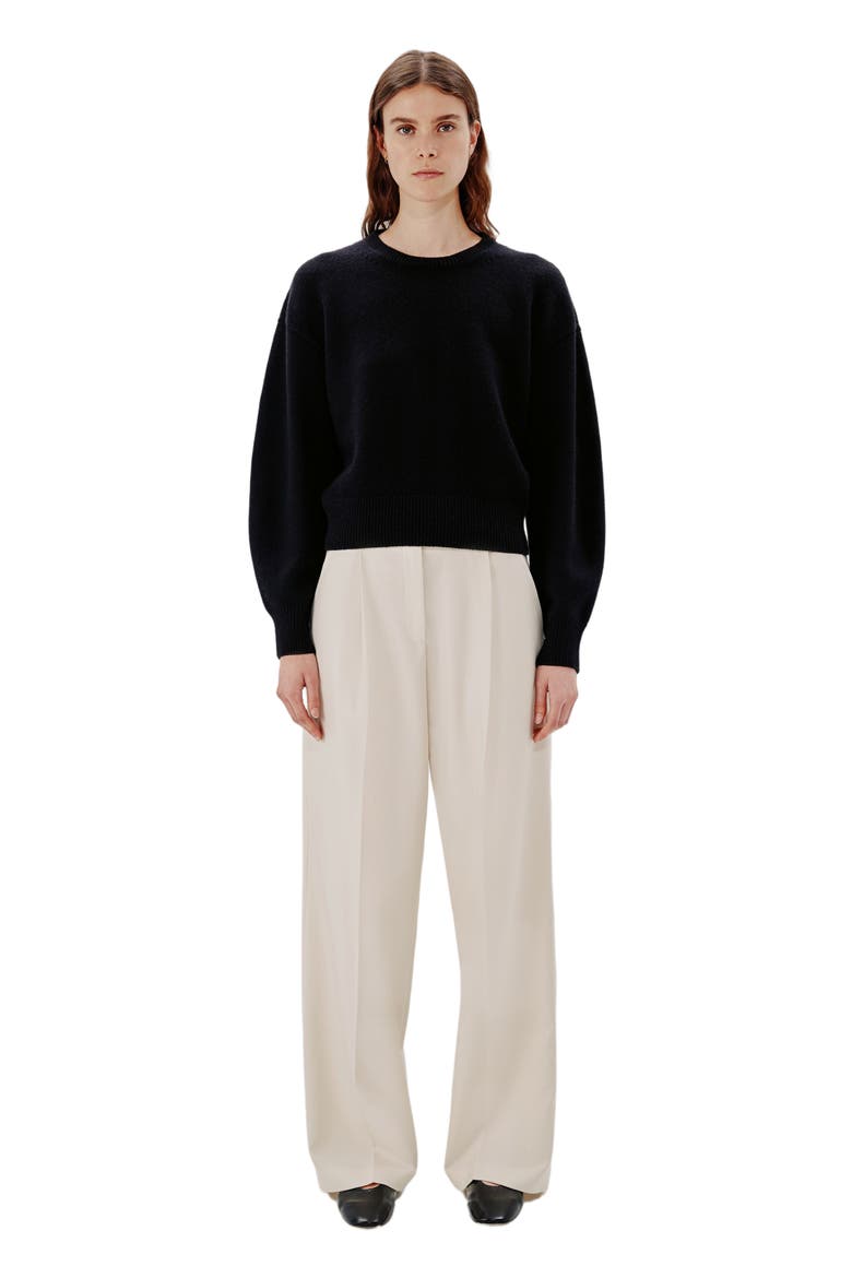 CASHMERE KNIT SWEATSHIRT, Main, color, BLACK