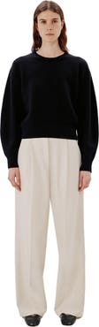 Another Tomorrow CASHMERE KNIT SWEATSHIRT