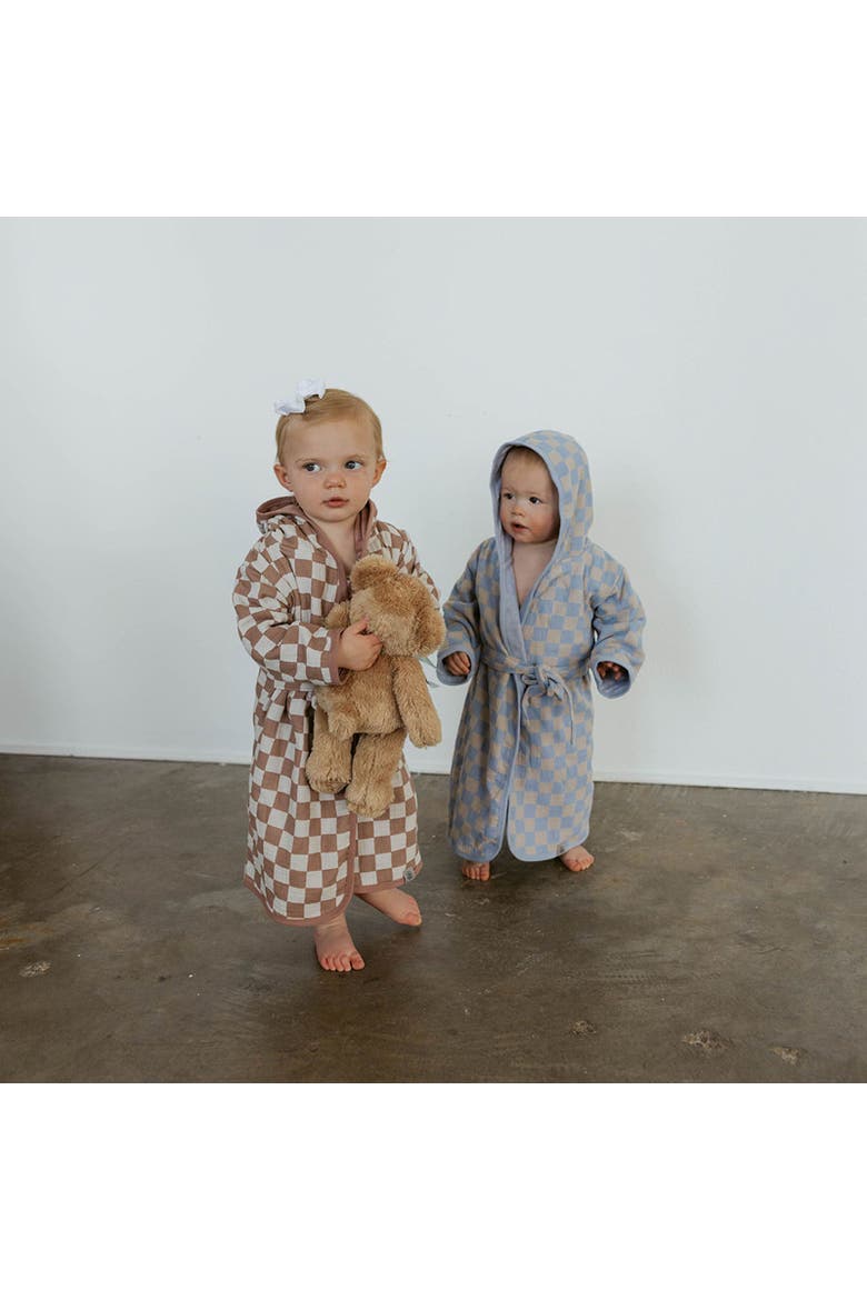 Toddler & Kids Bath Robe and Swimsuit Cover Up, Alternate, color, Stormy Blue Checker