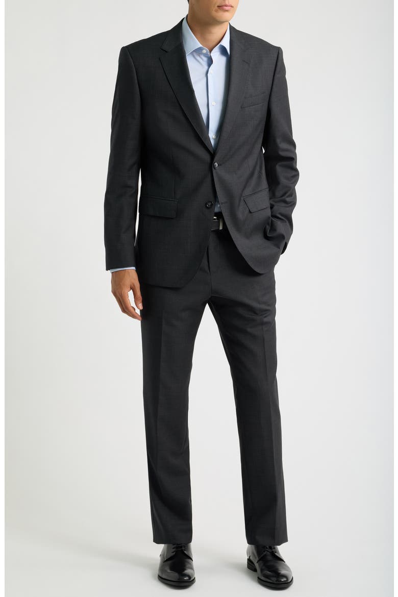 H-Huge Slim Fit Virgin Wool Suit, Main, color, MEDIUM GREY