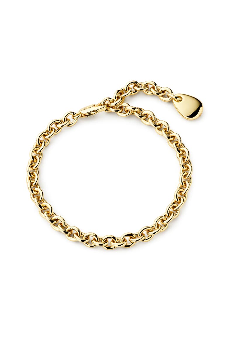 Gold Charm Bracelet - Pebble Charm Bracelet, Main, color, Gold