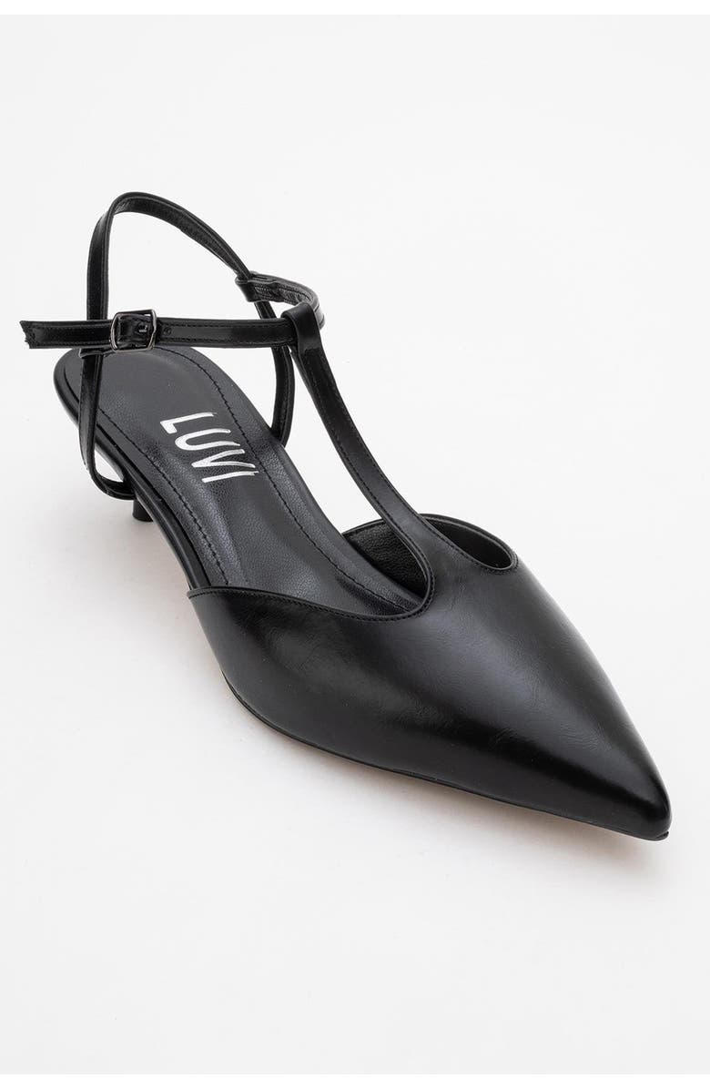 Prologue Shoes Asher Pointed Toe Slingback Pump, Main, color, Black