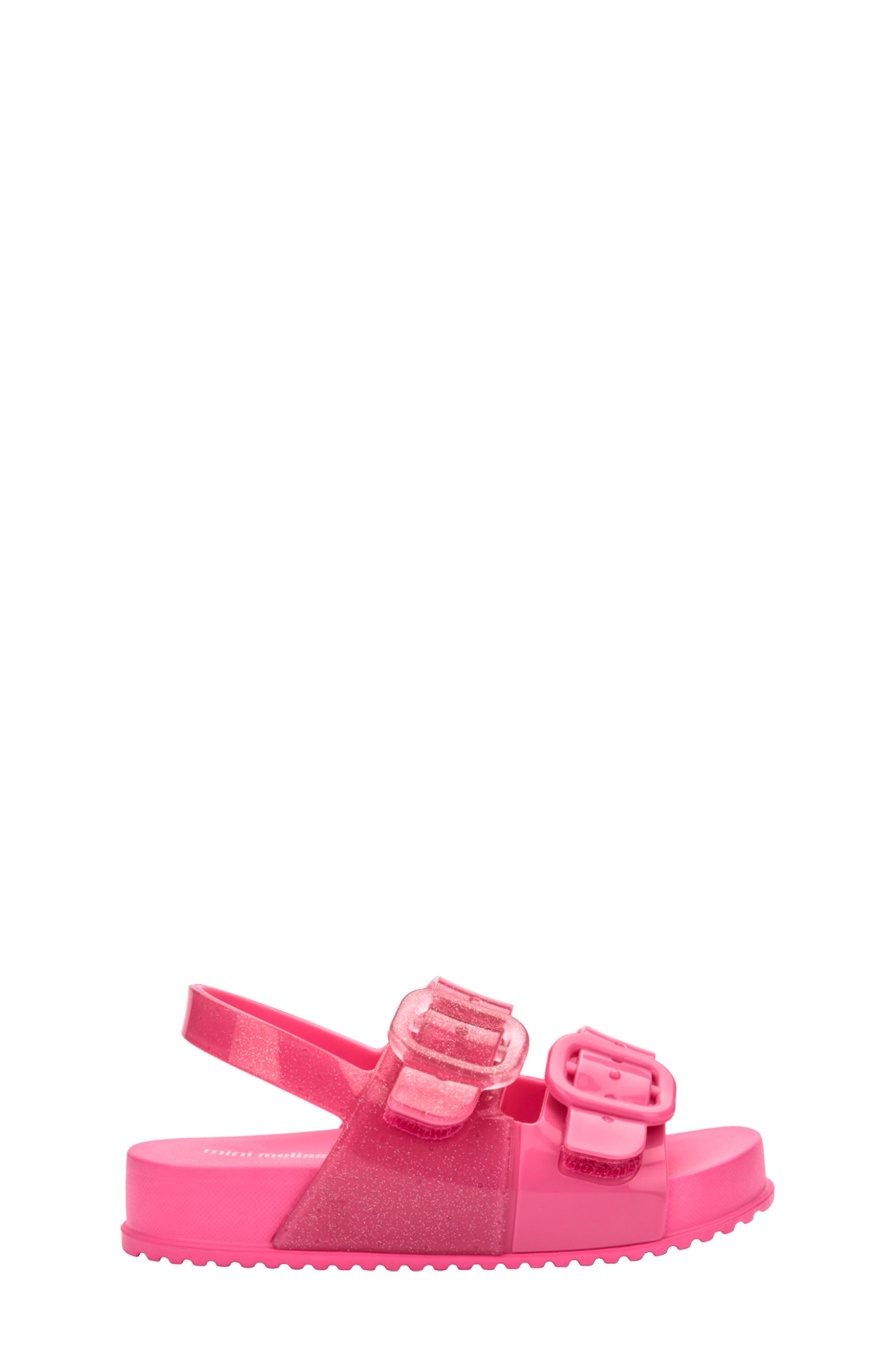 Kids' Mini Cozy Slingback Sandal, Alternate, color, PINK GLITTER