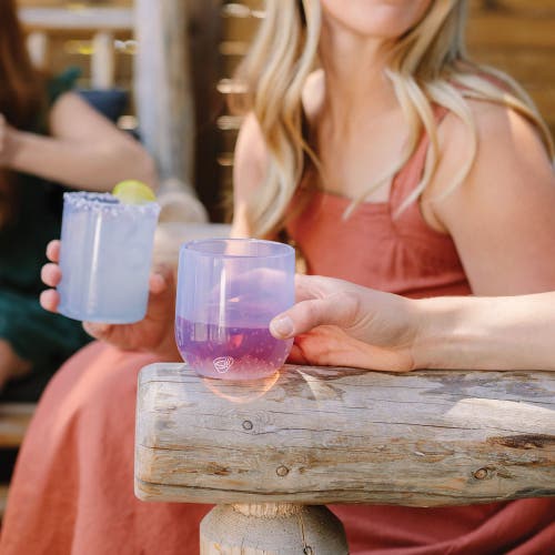 Silipint Silicone 12oz Stemless Wine Glasses 4 Pack Hippie Hops