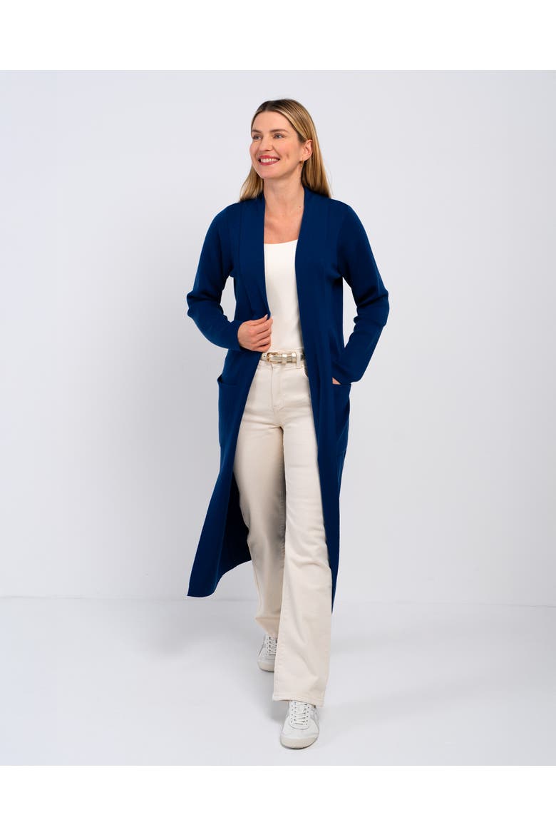Seraphina Longline Cardigan, Main, color, Bright Navy