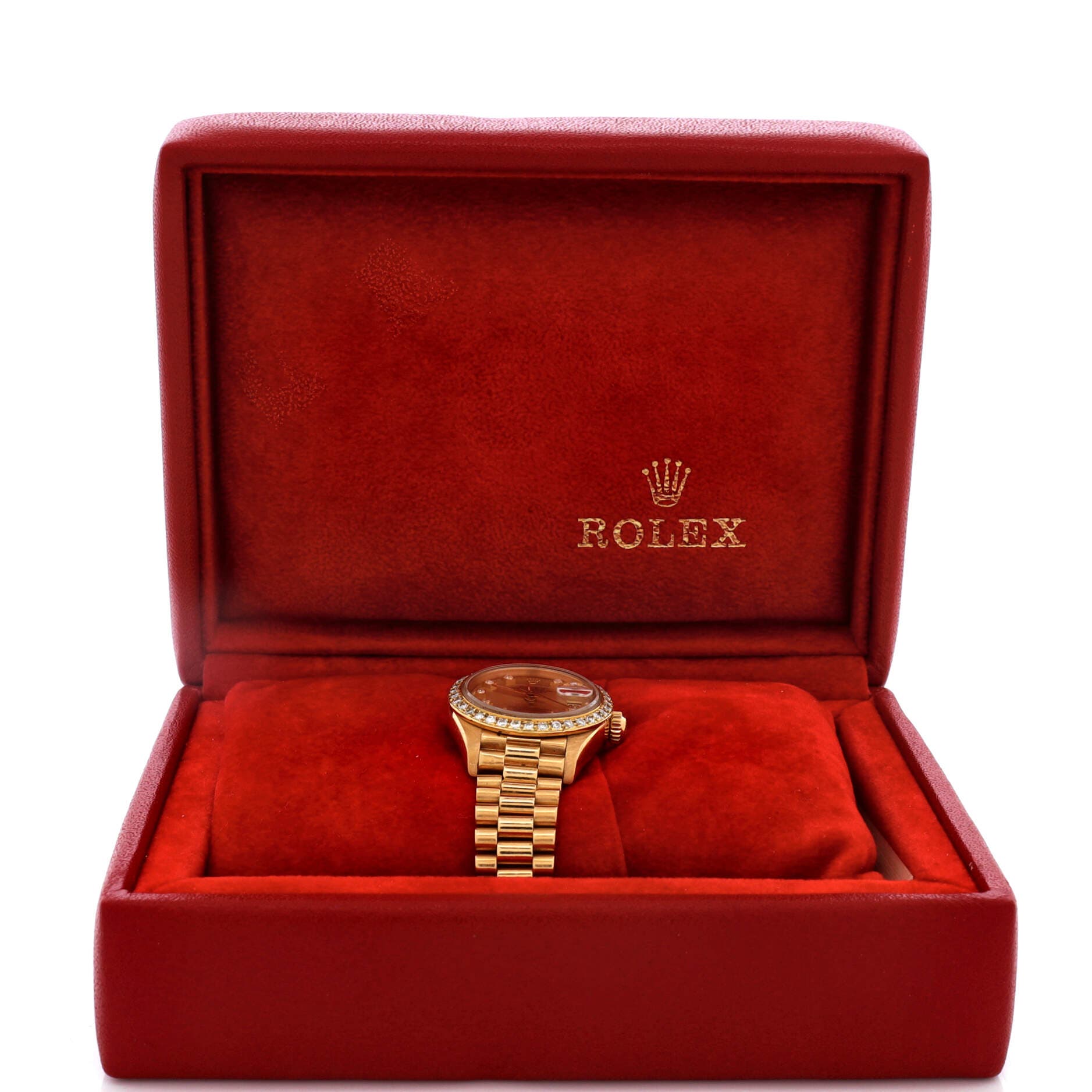 Oyster Perpetual President Datejust Automatic Watch Yellow Gold with Diamond Bezel and Markers 26, Alternate, color, Metallic Gold