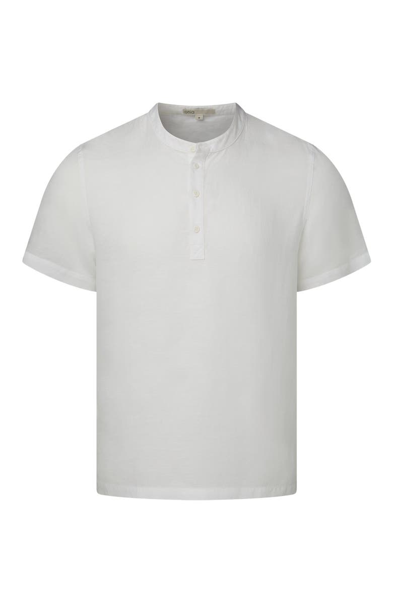 Onia Linen Home Short Sleeve Henley Shirt, Alternate, color,