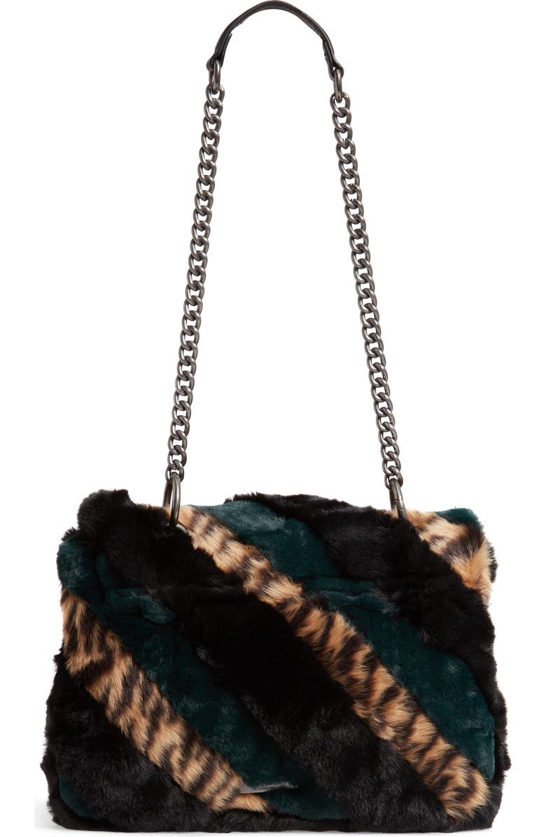 Kurt Geiger London Soho Faux Fur Shoulder Bag, Alternate, color,