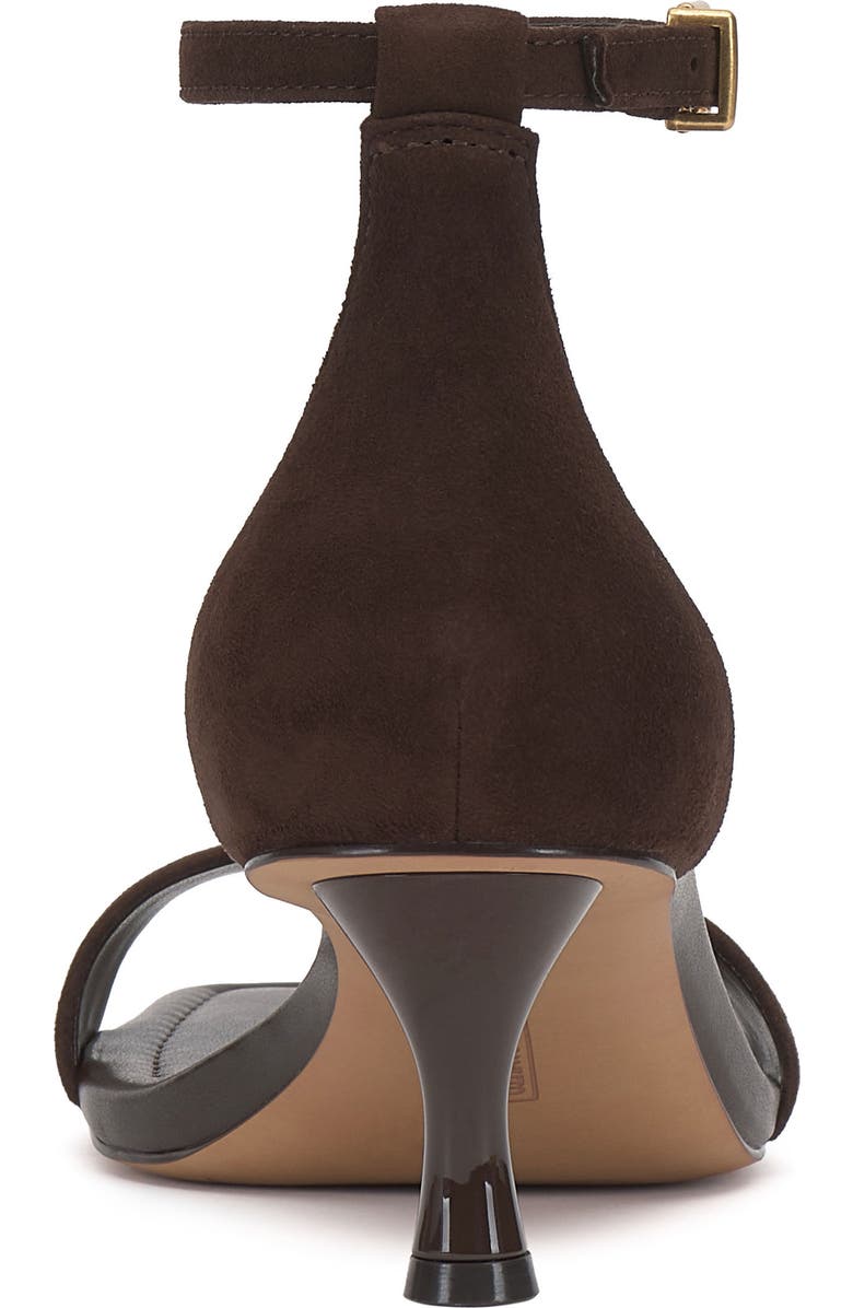 Vince Camuto Vinkely Square Toe Kitten Heel Sandal, Alternate, color, Brownie
