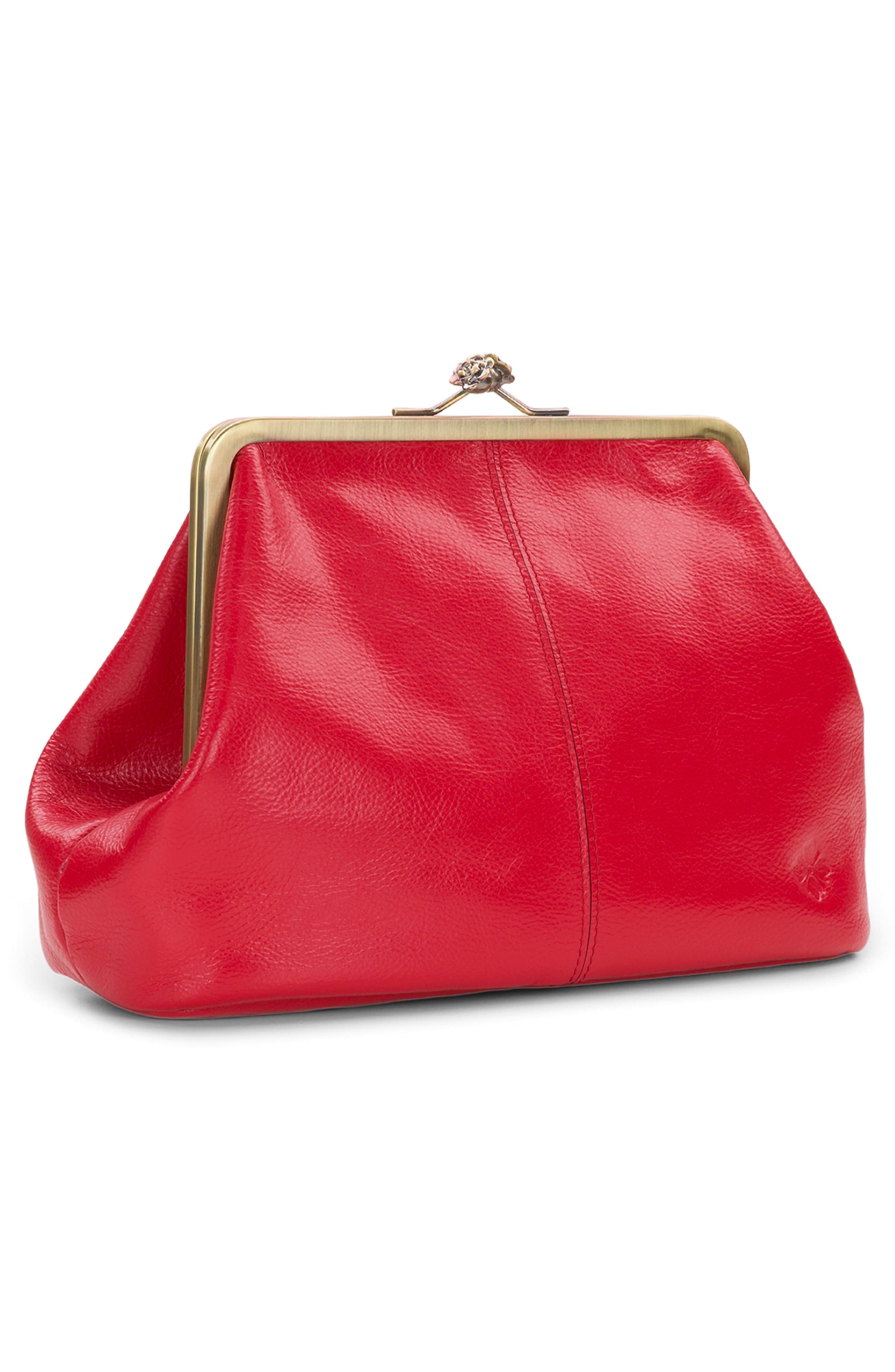 Sofia Small Frame Leather Crossbody Bag, Alternate, color, STRAWBERRY