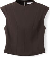 MANGO Fitted Cap Sleeve Top