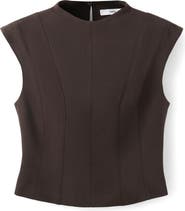 MANGO Fitted Cap Sleeve Top