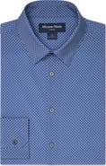 Mizzen+Main Leeward Trim Fit Diamond Print Performance Button-Up Shirt