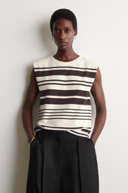 COS Folded-shoulder Cotton-jersey Tank Top
