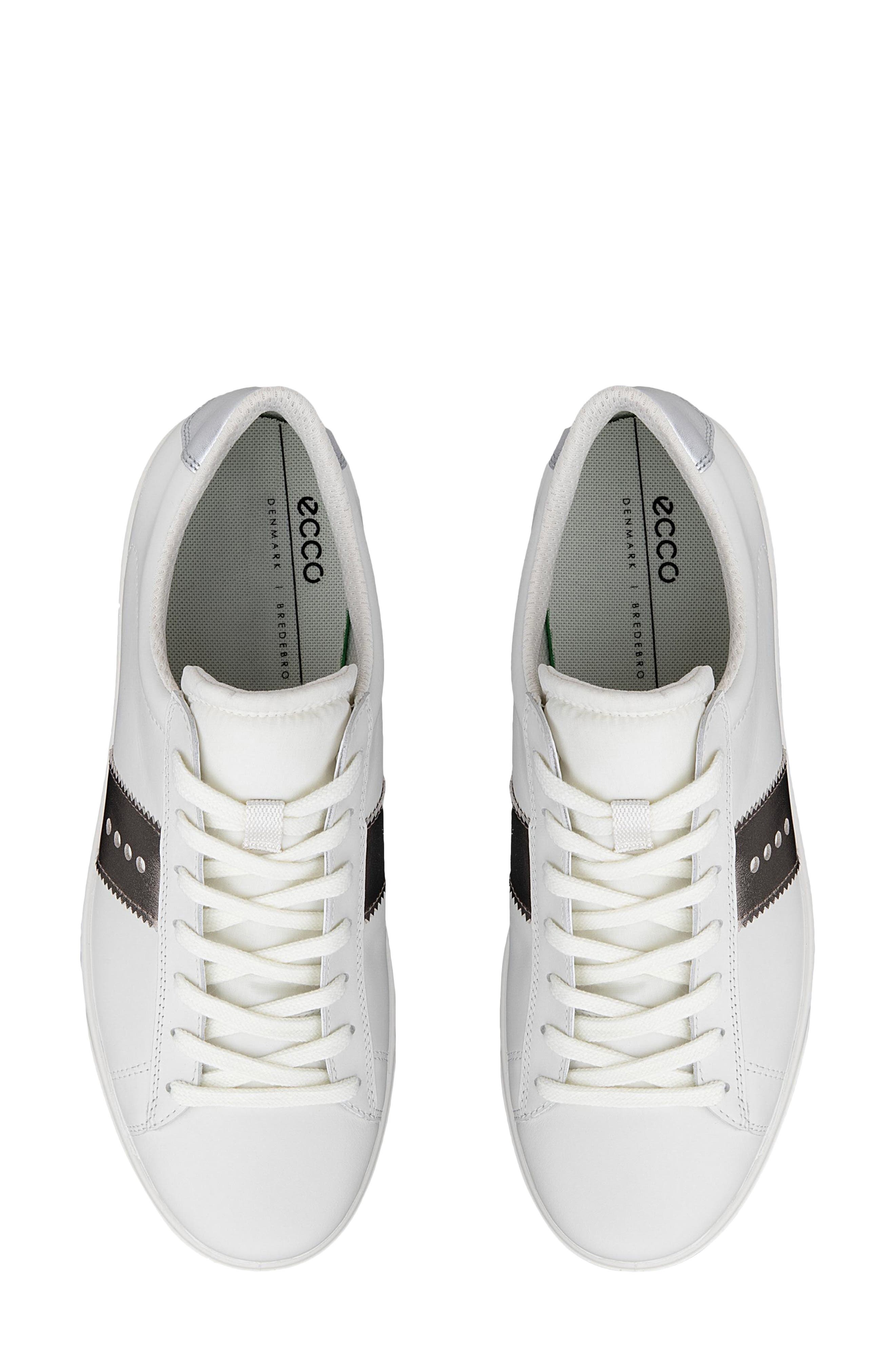 ECCO Street Lite Retro Sneaker, Alternate, color, White/Pure Silver