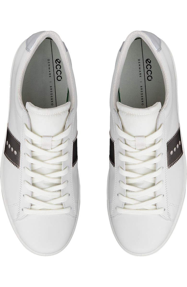 ECCO Street Lite Retro Sneaker, Alternate, color, White/Pure Silver